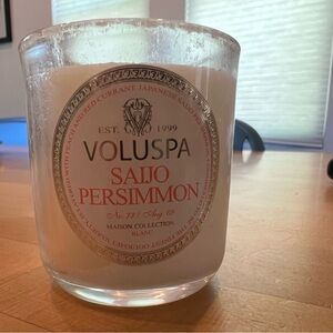 Voluspa Saijo Persimmon Scented Candle — White 3ozs